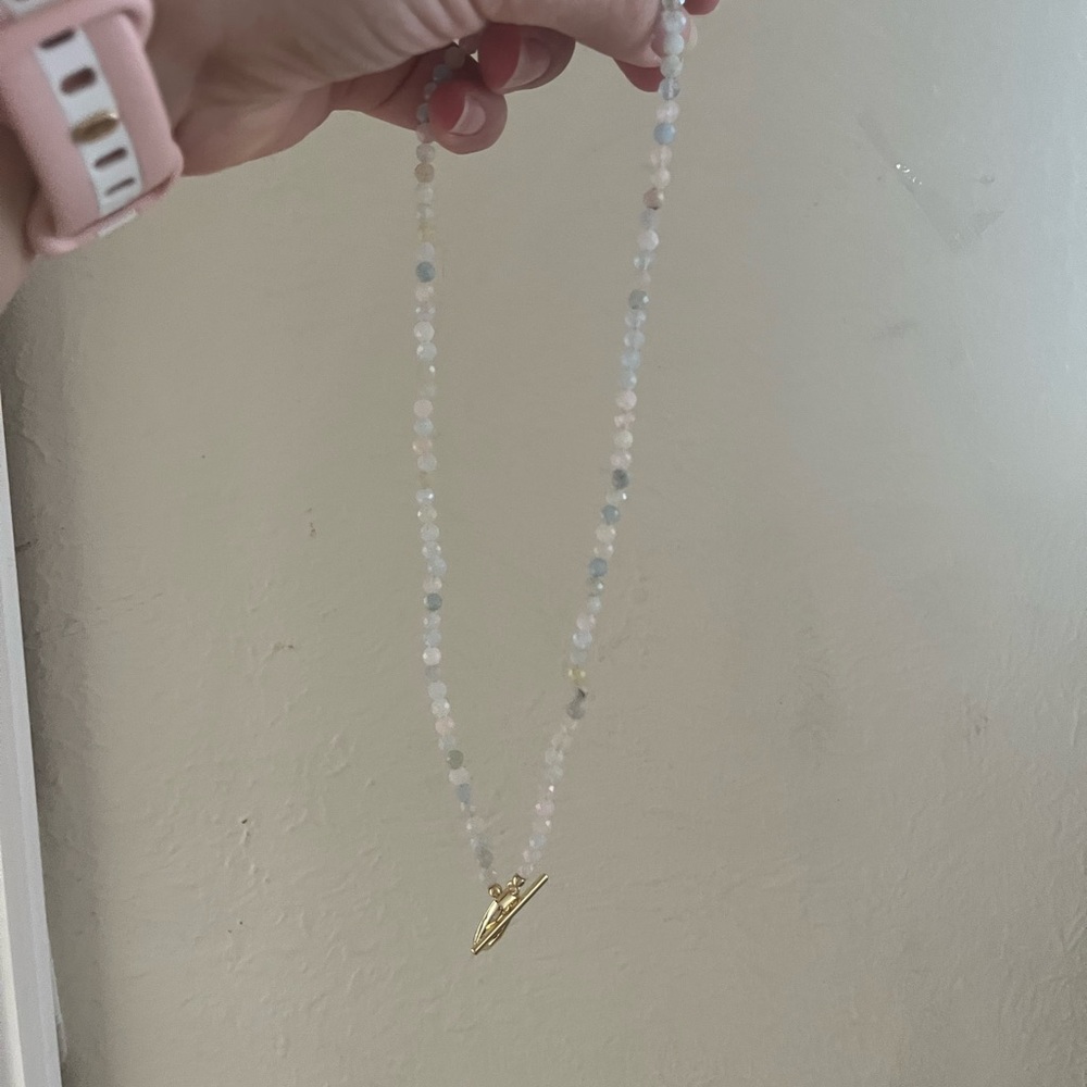 Kendra Scott Sylvia beaded necklace in morganite mix